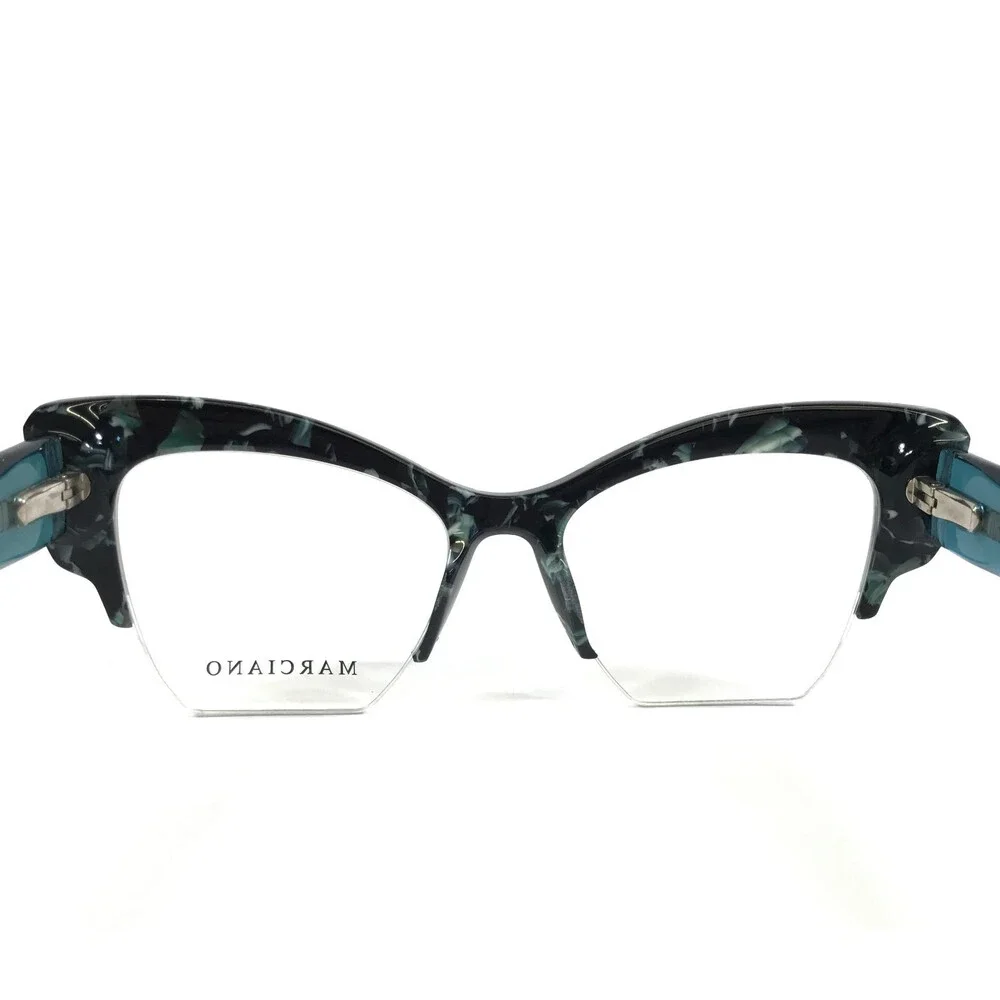 Marciano Eyeglasses Frames GM0329 089 Turquoise Butterfly Half Rim 50-17-140